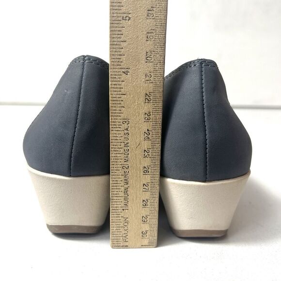 Naturalizer Womens 9.5M Comfort Casual Blue/Gray Faux Leather Slip On Wedge Shoe - Picture 9 of 11